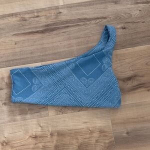 Skatie Blue One-Shoulder Bikini Top